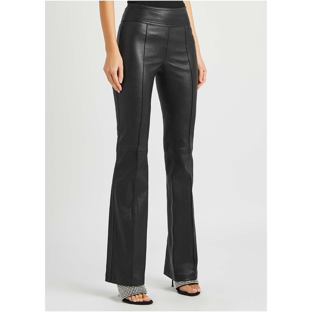 Helmut Lang Leather Bootcut Pants